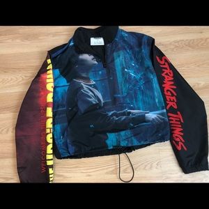 Stranger Things Upside Down Cropped Windbreaker